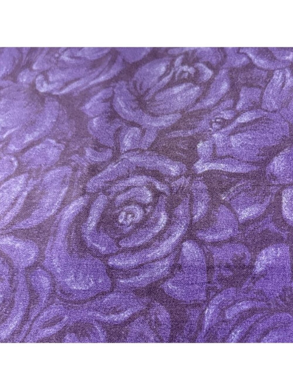 Purple Floral Cotton Fabric 11x34" Botanic Pattern Crafts Sewing - Picture 8 of 11